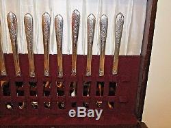 89-pc Oneida Nobility Plate Silverplate Flatware Set (Service for 11) Royal Rose