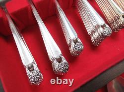 89pc Service for 12 1847 Rogers Bros IS Eternally Yours Silverplate Flatware Set