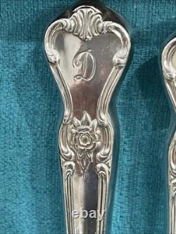 91 Piece 1950 SIGNATURE Company Plate Silverware Monogram D Wooden Box