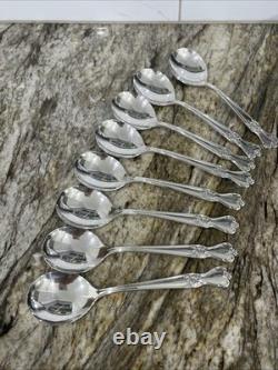 91 Piece 1950 SIGNATURE Company Plate Silverware Monogram D Wooden Box