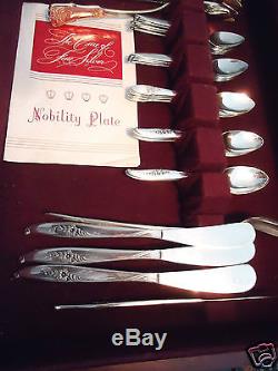 91 Pieces Dinner set Cutlery Mobility plate Polished Silver In Original Chest