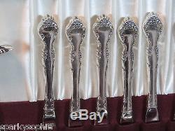 92 pc ONEIDA COMMUNITY AFFECTION SILVERPLATE FLATWARE! + CHEST 12 PLACE SETTINGS
