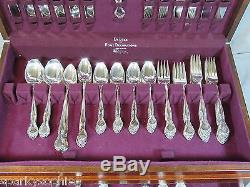 92 pc ONEIDA COMMUNITY AFFECTION SILVERPLATE FLATWARE! + CHEST 12 PLACE SETTINGS
