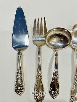 93 Pc Reed&Barton Festivity TIGER LILY Silver Plate Set of 12 +Extras &Paperwork
