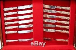 93pc SVC For 7+ SHEFFIELD ENGLAND Shell Silverplate Flatware Set 8 PL Settings
