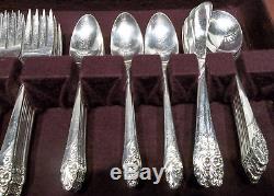 98 Pc. Oneida Community EVENING STAR Silverplate Flatware Set in Chest Svc. For 12