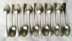 ANTIQUE 19`c French Adolphe BOULENGER 12 pers SET Silver Plate FLATWARE 37 pc