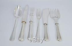 ANTIQUE 19th C FRENCH CHRISTOFLE SILVERPLATE FIDELIO FLATWARE SET FOR 12. 114p
