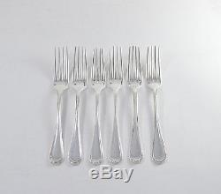 ANTIQUE FRENCH CHRISTOFLE SILVERPLATE SPATOURS FLATWARE SET FOR SIX. C1900. 66pc
