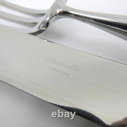 ARIA by CHRISTOFLE France Silverplate Roast Carving Set Knife & Fork Turkey Beef
