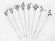 A Set Of Eight French Silver Plated Skewers By Christofle
