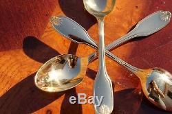 Alfenide Christofle Vendome Gold Plated Demitasse Moka Spoons Set of Eleven