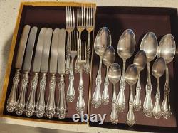 American Beauty Rose by Holmes & Edwards XIV Inlaid SILVERPLATE Flatware Set