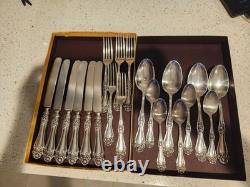 American Beauty Rose by Holmes & Edwards XIV Inlaid SILVERPLATE Flatware Set