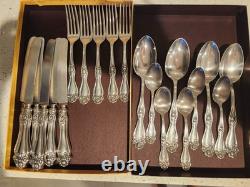American Beauty Rose by Holmes & Edwards XIV Inlaid SILVERPLATE Flatware Set
