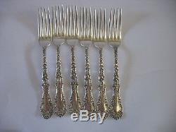 Anchor Rogers Silverplate Chevalier Chrysanthemum set of 6 Forks 7 1/2 c1895