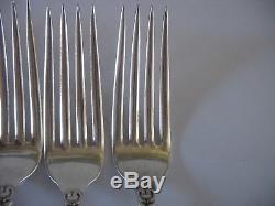 Anchor Rogers Silverplate Chevalier Chrysanthemum set of 6 Forks 7 1/2 c1895