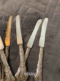 Antique 1835 R Wallace Silverplate Flatware with Cardinal Pattern