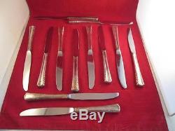 Antique 48 pc Holmes & Edwards May Queen Silverplate Deep Silver Flatware Set
