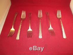 Antique 48 pc Holmes & Edwards May Queen Silverplate Deep Silver Flatware Set