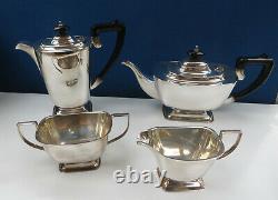 Antique 4 Piece Silver Plated Tea Set by JB Chatterley & Sons Ltd