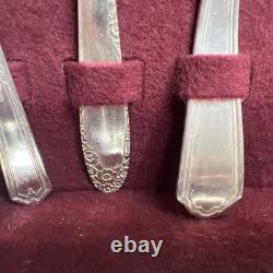 Antique 90 Piece Silverplate Silverware Flatware Lot Box Onedia Mary Stuart