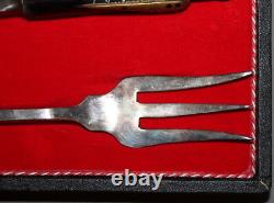 Antique Art Deco Silverplated Fish Serving Set Knife/ Fork With Box