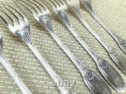 Antique Christofle Cutlery Set Large Table Forks Delafosse Empire Silver Plated