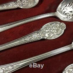 Antique Christofle Cutlery Set Ornate Dessert Serving Flatware Rare Boxed Cased