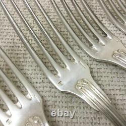Antique Christofle Cutlery Set Silver Plate Large Table Forks French Art Nouveau