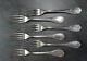 Antique Christofle Marly Large Table Forks Silver Plated Cutlery Set Louis XIV