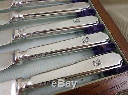Antique Cutlery Flatware Silver Plated Set Canteen Art Deco Tea Cake