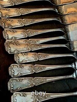 Antique French Fish Set, Repousse Silver Plated, Hallmarked