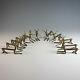 Antique French Hand Crafted Metal Knife Rests, set of 11, Reindeer