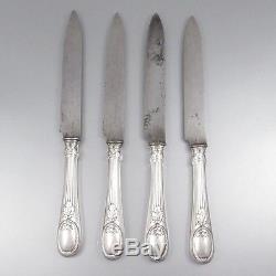 Antique French Silver Plate Christofle Flatware Set for Four, Trianon Versailles