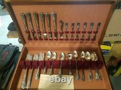 Antique Harmony House Plate AA+ 56 piece Silverware Set WithBox