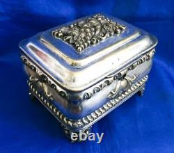 Antique Imperial Silver Plated SNUFFBOX Case Warsaw Jewelry Women's Fraget Box