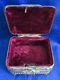 Antique Imperial Silver Plated SNUFFBOX Case Warsaw Jewelry Women's Fraget Box