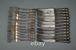 Antique J. Fraget silver plated flatware, 19thC