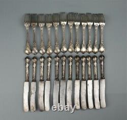 Antique J. Fraget silver plated flatware, 19thC