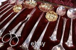 Antique Mappin Webb Silver Plated Cased Fruit Nut Set 17 Piece Circa 1894