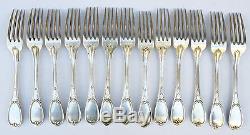 Antique Set 36 Silver Plated Berndorf Krupp Forks Knives Spoons in original box