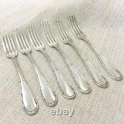 Antique Silver Plate Cutlery Table Forks French Empire Rubans Crossed Ribbon Bow