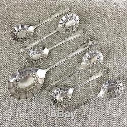 Antique Silver Plated Cutlery Flatware Spoons Serving Set Ornate Edwardian