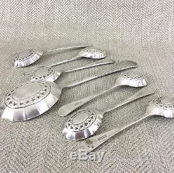Antique Silver Plated Cutlery Flatware Spoons Serving Set Ornate Edwardian