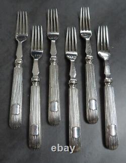 Antique Silver Plated Cutlery Forks Set Panel White Star Line Titanic Interest