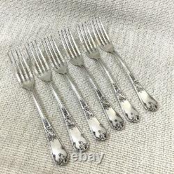 Antique Silver Plated Table Forks Cutlery Set French Marly Rocaille Louis XIV