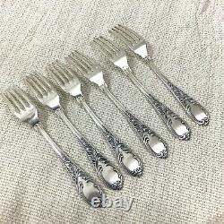 Antique Silver Plated Table Forks Cutlery Set German Marly Rocaille Louis XIV