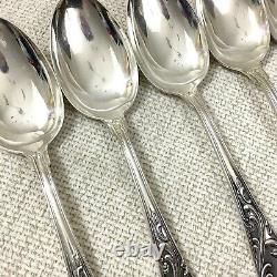 Antique Silver Plated Table Spoons Cutlery Set German Marly Rocaille Louis XIV