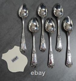 Antique Silver Plated Teaspoons Louis XIV Rocaille Marly Boulenger Paris 1920s